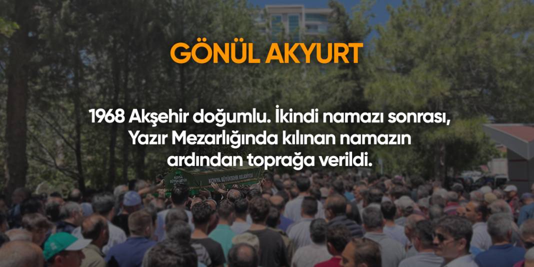 Konya'da bugün vefat edenler | 24 Eylül 2025 2